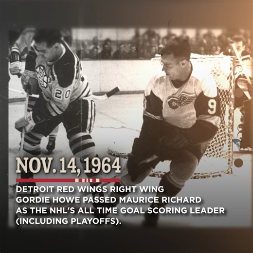 Nov 14, 1964: Gordie the 🐐 #OTD presented by Coca-Cola | Detroit Red Wings