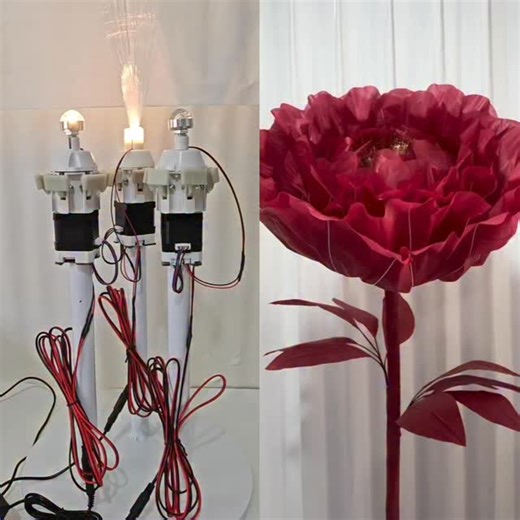 Vanessa.decoration.flowerdesigner | Automatic opening and closing machine of flower. #machine #flowermachine #autoflower #automachine | Instagram