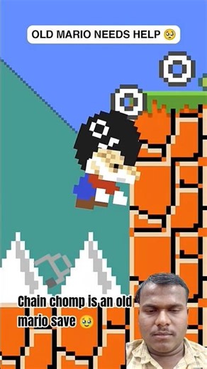 chain chomp save old Mario 🥹#supermariobros #supermario