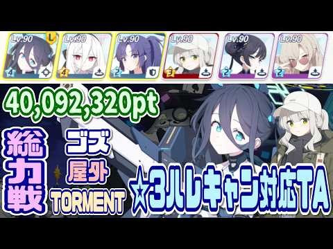 【ブルアカ】TORMENT：☆3ハレキャン対応パチTL 総力戦ゴズ屋外1凸 40,092,320pt 【ブルーアーカイブ】