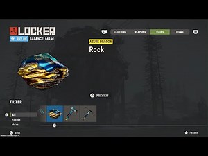 Rust Console How to equip a rock skin