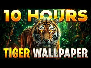 10 HOURS TIGER WALLPAPER 🐅🔥 | 4K Ultra HD TV Background (No Sound)