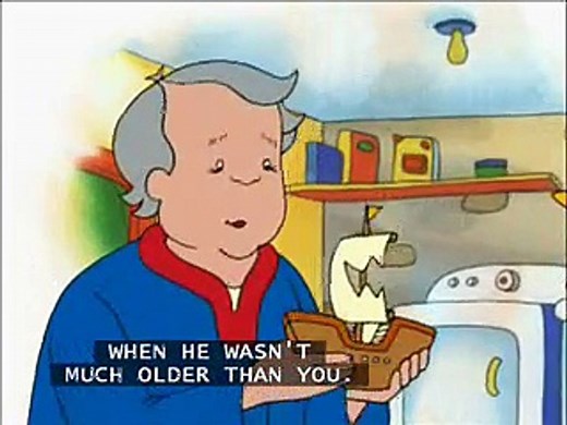 Caillou's sailboat with subtitles