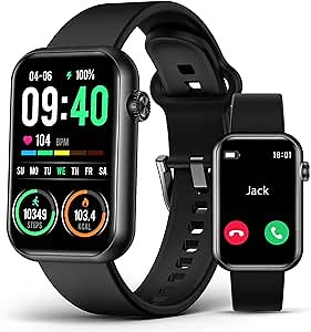 Smart Watch Fitness Tracker (Answer/Make Call), 24/7 Heart Rate Spo2 Blood Pressure Monitor Sleep Tracker, 114 Sports Modes Pedometer Calorie Step Tracker, Waterproof Activity Tracker for Women Men