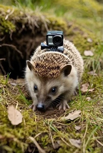Visit of hedgehog House 😯 #shortsfeed #animallife #animals #tinycamera #hedgehog