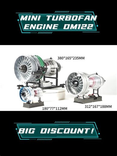 DM122 Mini Turbofan Engine Kit | Exclusive Discount for Model Enthusiasts! ❤️‍🔥