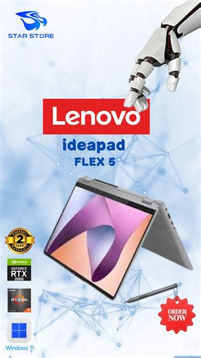 💻✨ Vous cherchez un PC portable polyvalent ? Le Lenovo IdeaPad Flex 5 peut être votre allié : ✅ Convertible 2-en-1 (PC & tablette) ✅ Autonomie solide pour toute la journée ✅ Parfait pour les étudiants & pros en mobilité 👉 Et vous, plutôt PC classique ou 2-en-1 convertible ? #STARSTORETN #Lenovo #IdeaPadFlex5 #TechTips #PCPortable #LaptopTunisie #GamingLaptop #laptop | STAR STORE