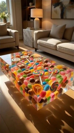 Turning Candy 🍬 🍭 Into a Luxury Resin Table