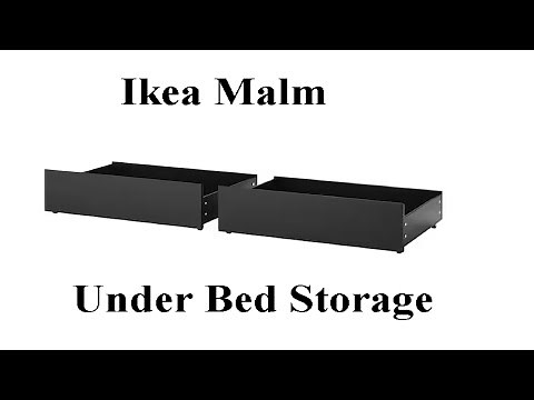 Ikea malm under bed storage system.