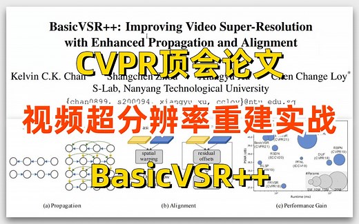 新视频超分算法冠军BasicVSR++！计算机博士带你精读顶会+源码实战！