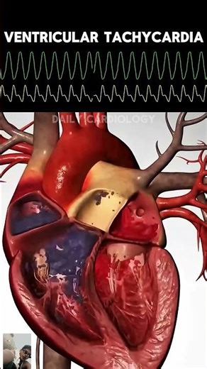 ECG rhythms with Heart Animation (Normal sinus, V. Tach, V. Fib, Asystole)#shorts#ecg#cardiology