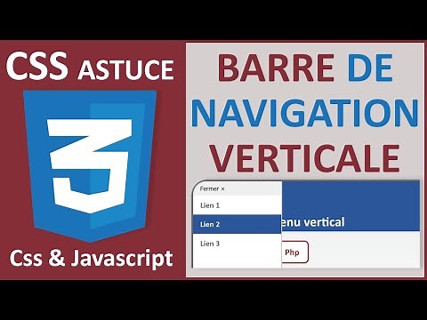 Barre de menu verticale avec les styles Css