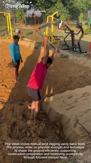 Manual Land Digging for Construction | Hard Work That Boosts Productivity