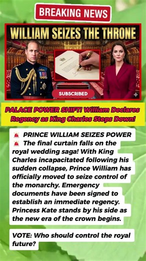 POWER SHIFT! 😱 William Declares Regency After King Charles’s Palace Collapse! 🚨👑 #PrinceWilliam
