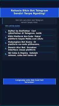 Rahasia Bikin Bot Telegram Sendiri Tanpa Ngoding! #Shorts