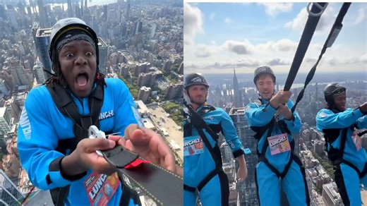 KSI hangs off over 380-metre-tall building in new Lunchly promotional video