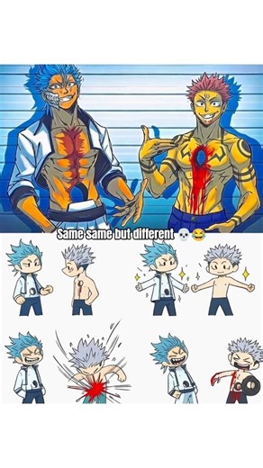Grimmjow and Yuji comparing their chest holes 😭💀 #shorts #anime