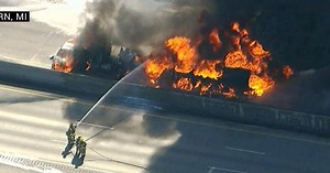 Tanker truck explosion in Dearborn, Michigan