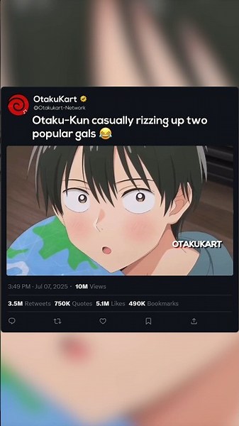 Otaku-Kun casually rizzing up two popular gals 😂 #anime #animememes #animeedits #shorts