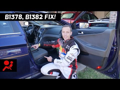 HYUNDAI KIA AIRBAG LIGHT ON CODE B1378 B1382 SIDE AIRBAG RESISTANCE TOO HIGH FIX