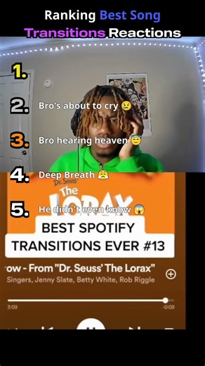 🤯 Ranking the Best Song Transitions Reactions Ever! #Shorts