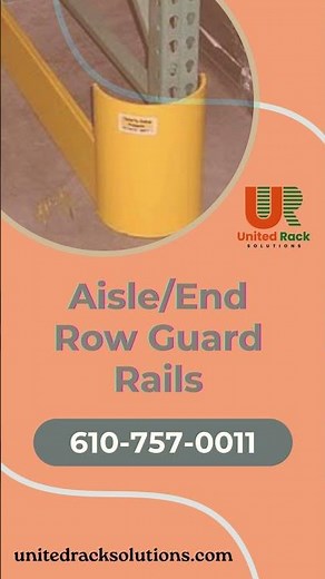 Protect Your Warehouse with Heavy-Duty Aisle & End Row Guard Rails!🚧 #WarehouseSafety #PalletRacking