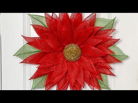How to Make a Christmas Poinsettia Wreath on a small UITC board - DIY Christmas Wreath Tutorial