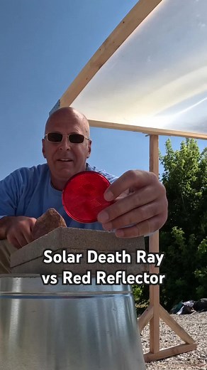 Solar Death Ray vs red reflector #physics #solar | solar death ray