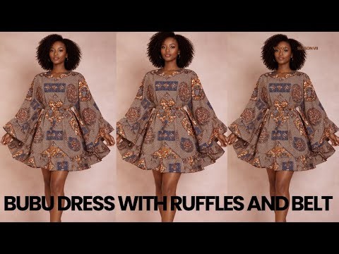 DIY: Stylish Short Butterfly Bubu Kaftan With Ruffle and Belt / Beginner’s Friendly. 