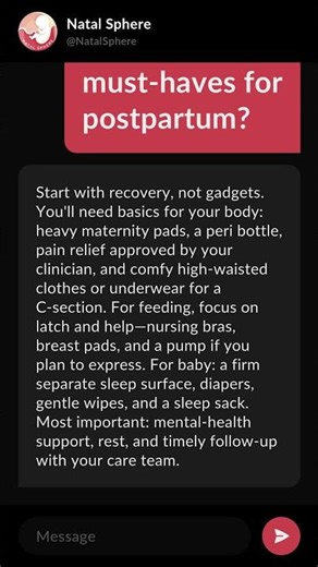 What are the must-haves for postpartum?