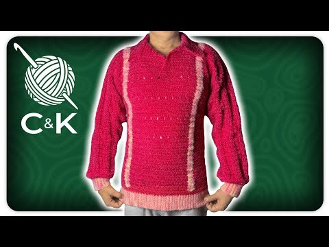 Crochet Sweater (Adult Male) Full Tutorial for Beginners