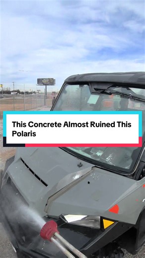 Concrete Removal from Polaris Side-by-Side Undercarriage