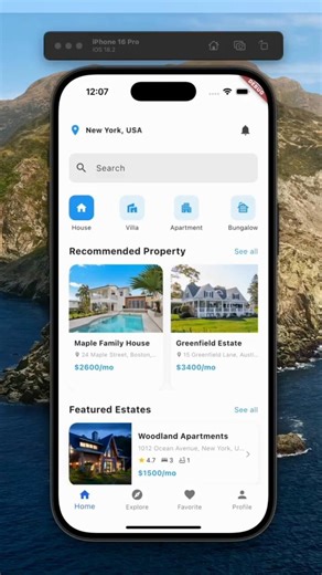 Flutter Real Estate App UI — Full Source Code #flutter #fullstack