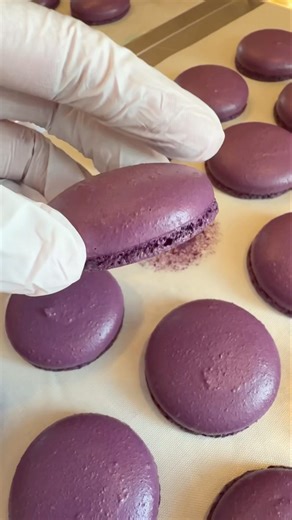 Purple Lilac French Macarons 💜 Smooth Shells & Beautiful Texture
