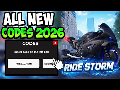 ALL WORKING RIDE STORM CODES ROBLOX - All New Ride Storm Open World Moto Codes 2026! (REDEEM NOW)