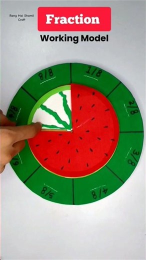 Fraction Working Model for School Project | Fractions Made Easy | Maths TLM | DIY Fraction Model
