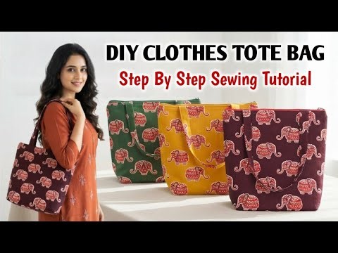 🔥DIY TOTE BAG in 15 MINUTES! ANYONE CAN MAKE IT! 😍 How to make clothes bag at home | DIY Bag Making