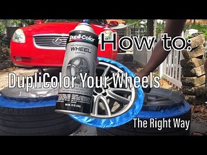 How to Spray Paint Wheels with DupliColor Wheel Paint - Brembo Track Pack Wheels on the Lexus sc430
