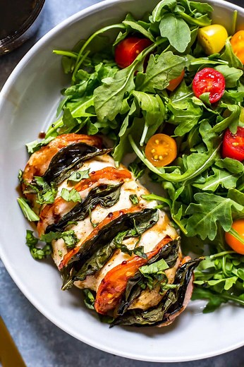 Hasselback Baked Caprese Chicken - The Girl on Bloor
