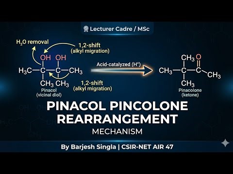 Pinacol–Pinacolone Rearrangement 🔥 | Detailed Mechanism | B.Sc| M.Sc|| Master Cadre Chemistry