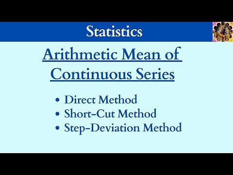 7. Mean of continuous Series || Arithmetic Mean #statistics #mean #measuresofcentraltendency