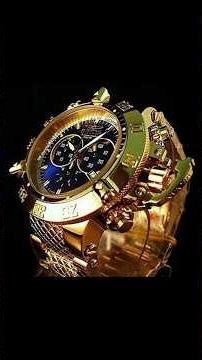 Classic Wrist watch | Gold and Rhinestones luxury watches