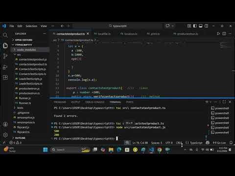 Revise Class and Object in TypeScript | Automation Testing BY RAHUL SIR 11 MARCH 2026 #typescript
