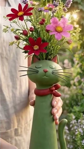 Make Your Desk or Shelf Pop with This Fun and Artistic Cat Vase