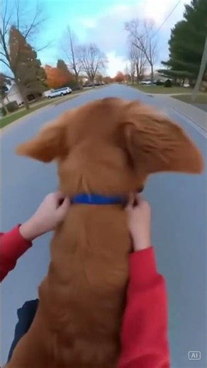 Dog-Powered Speed: Unforgettable Ride with My Best Friend! #DogAdventures #GoldenRetriever #FastDog