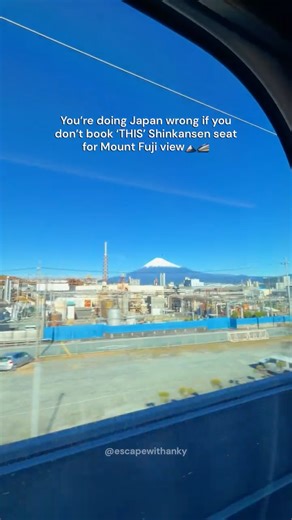 Ankita | UGC Creator | Travel•Food•Lifestyle | Singapore🤍 on Instagram: "SAVE & SHARE 🚄Want a Mount Fuji view from the Shinkansen train? Here’s the cheat sheet 👀🗻 🚄 Kyoto / Osaka → Tokyo 🪟 Seat to book: Seat E (window) ⬅️ Side: Left side of the train 🚄 Tokyo → Kyoto / Osaka 🪟 Seat to book: Seat E (window) ➡️ Side: Right side of the train Green Car tip: 🚄 Kyoto→Tokyo = Seat A, 🚄 Tokyo→Kyoto = Seat D for Mount Fuji ‼️Book tickets online at @klooksg: Use my promo code ‘ANKITASGKLOOK’ for 