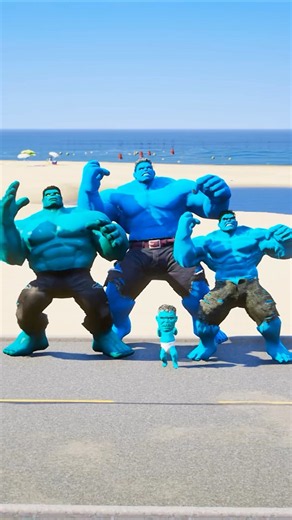 SPIDER-MAN VS MINI BABY BLUE PINK HULK SUPERHEROES BATTLE #gta5 #shorts #spiderman #hulk