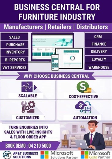Best ERP Furniture Retail |Dynamics 365 Business Central for Retailers, Manufacturers & Distributors