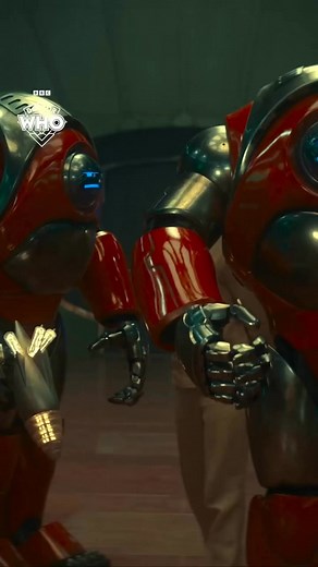 Becoming a Robot Queen and communicating in code = a first for a Doctor companion meet-up! #DoctorWho: THE ROBOT REVOLUTION, streaming now on BBC iPlayer in the UK and Disney where available🌌 | Philip Blackburn