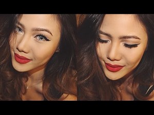 CLASSIC WINGED EYELINER & RED LIPS tutorial // vinnagracia